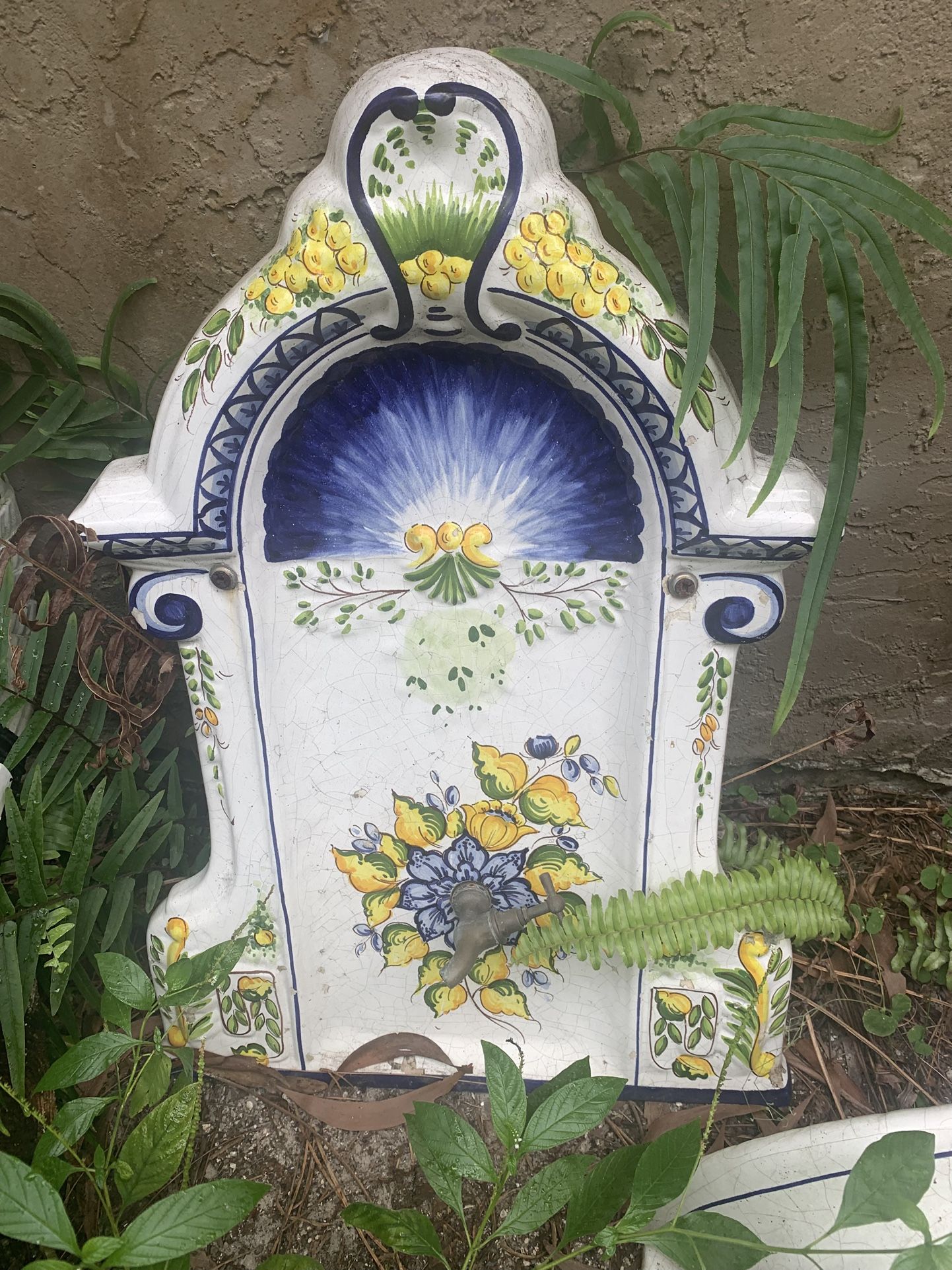 Hand Painted Fountain/ Sink Outdoor