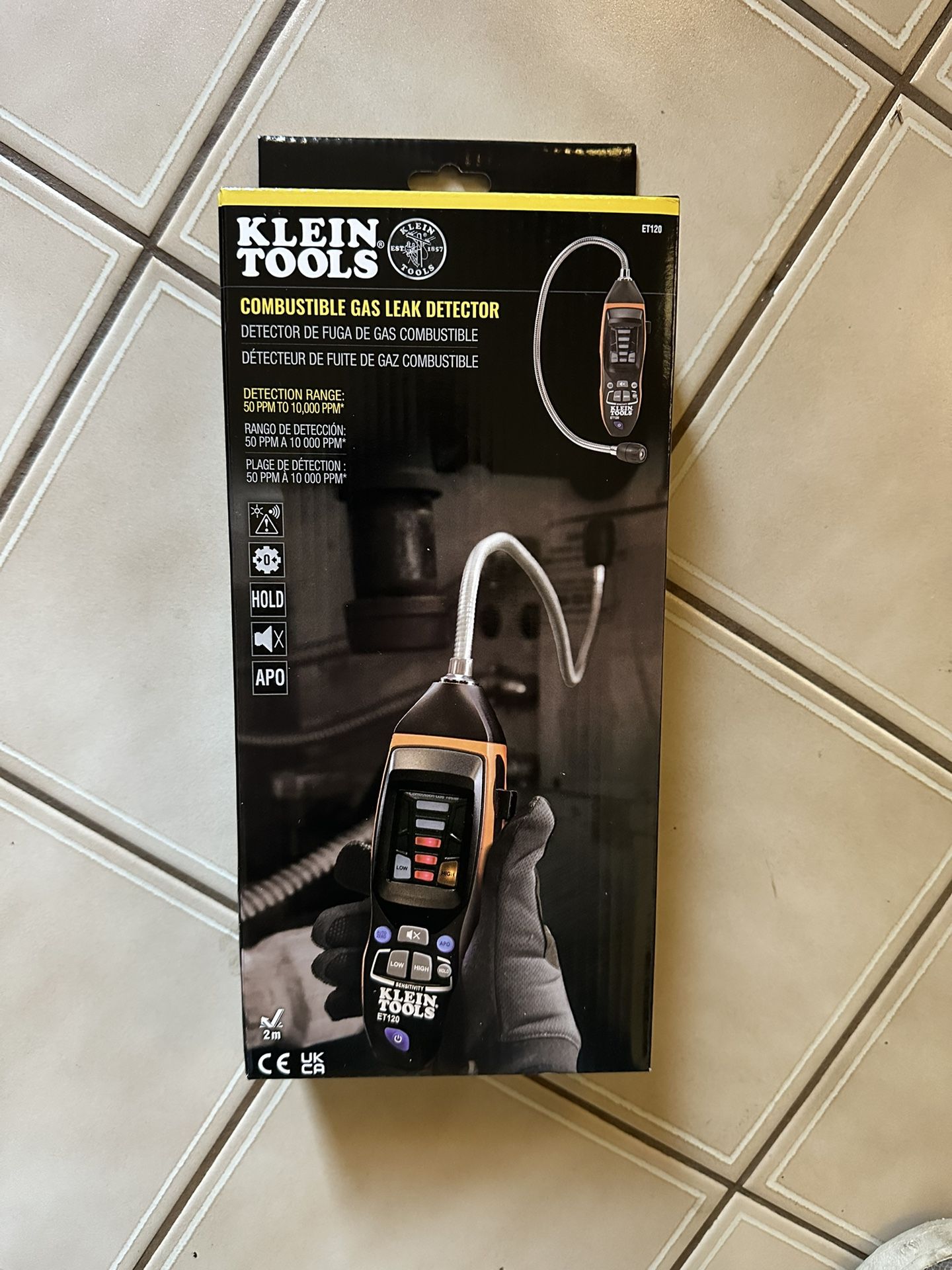 NIB Klein Combustible Gas Leak Detector ET120
