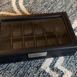 12 Slot Watch Box Black