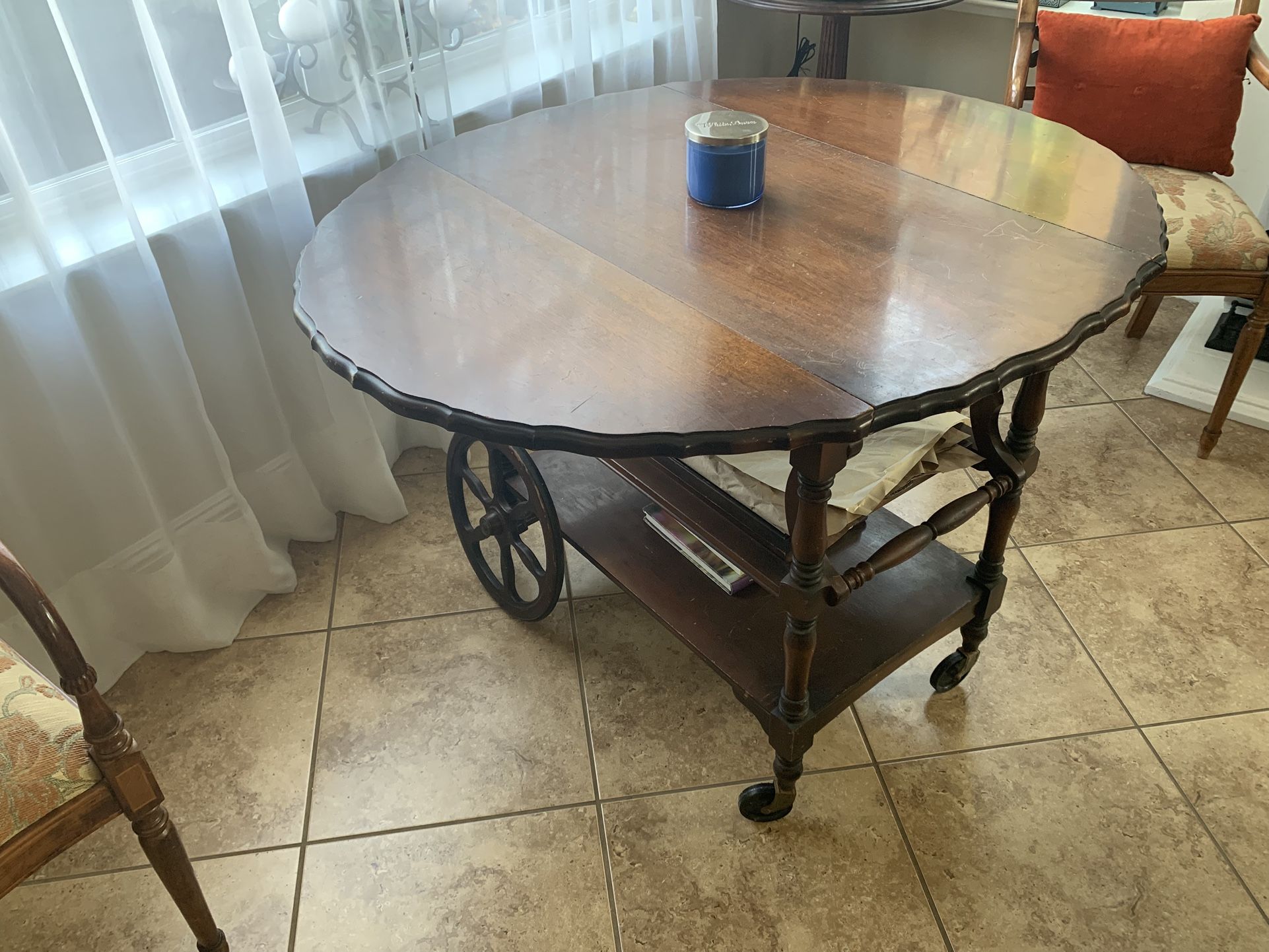 Antique Side Table- Cart