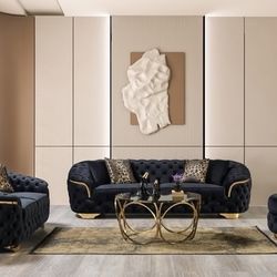 Lupine Black Sofa & Loveseat 