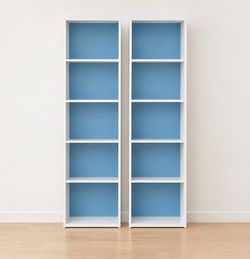 Set of 2 5-Tier Bookshelves 9.4 x 15.8 x 52