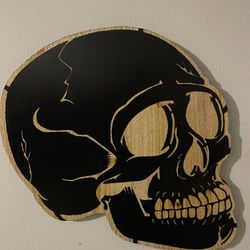 Wood Skull Wall Decor