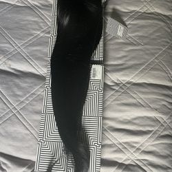 Synthetic Wig Heat Resistant Fiber Natural Hairline (35 Inch, Black)