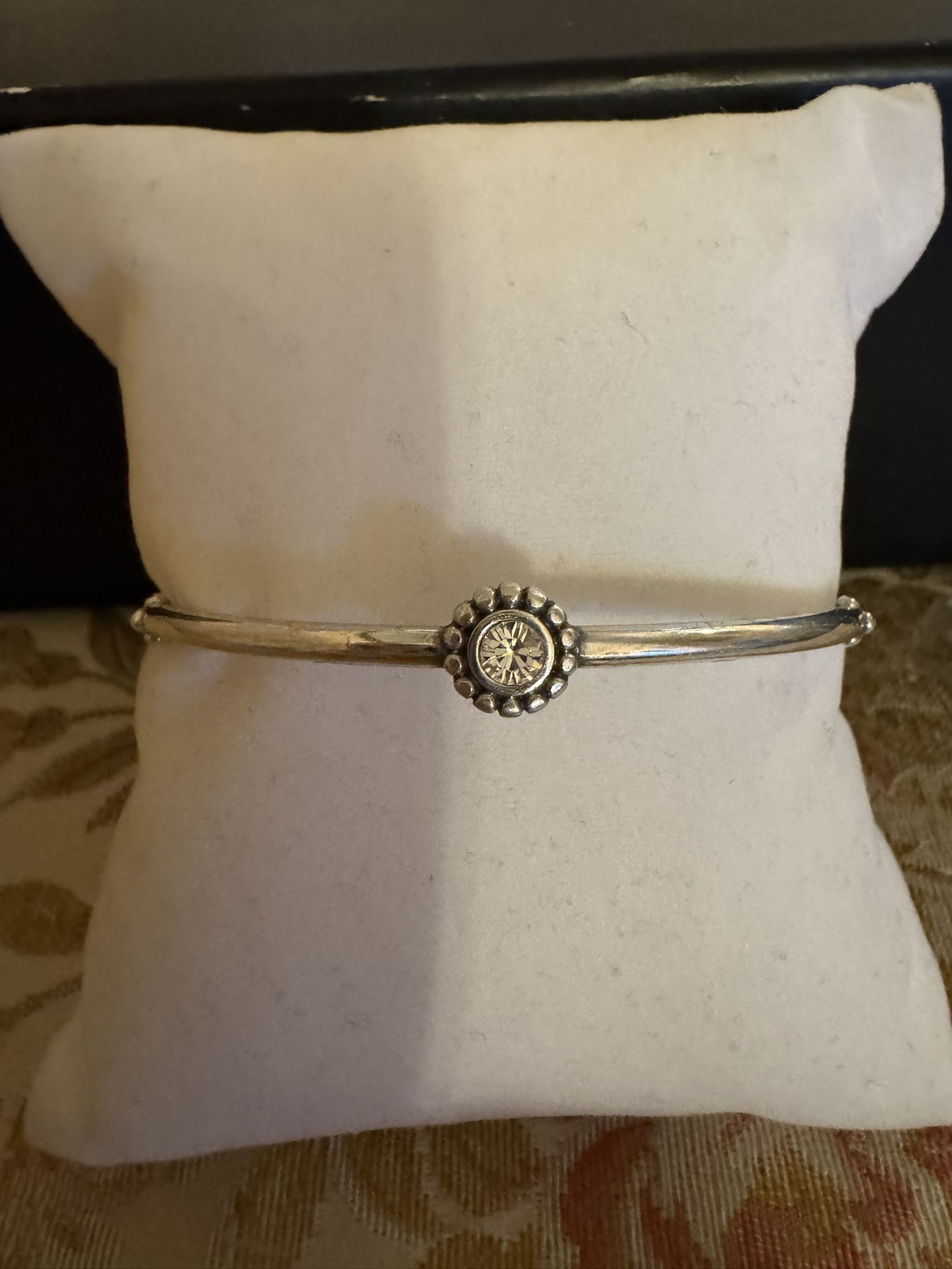 Vintage Brighton Twinkle Trio Silver Crystal Bangle Bracelet