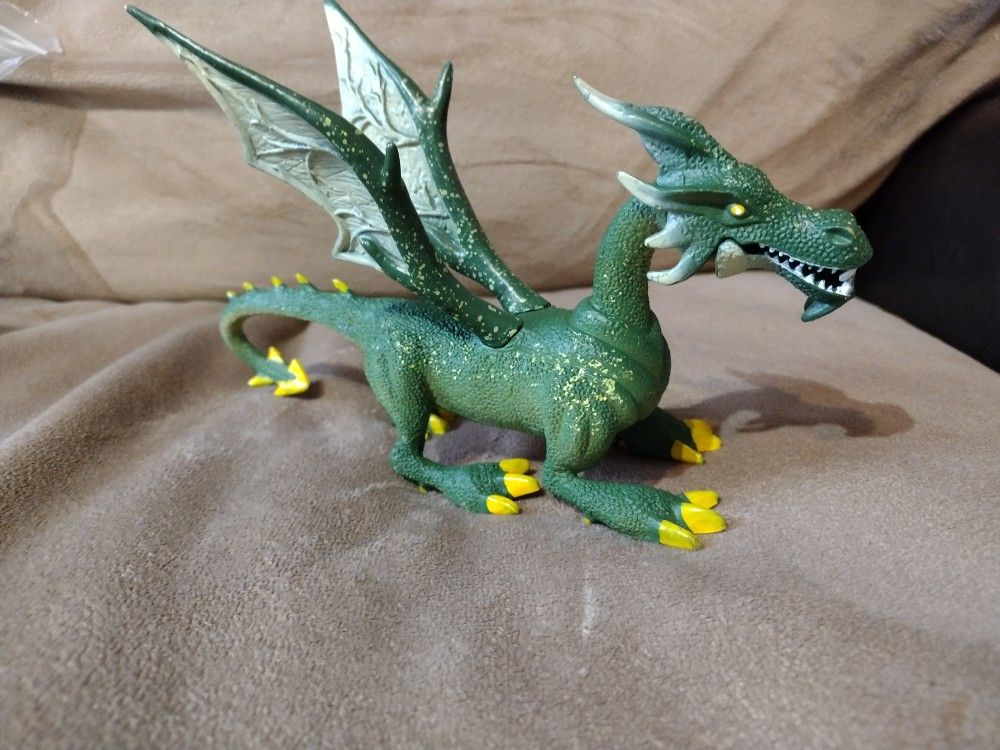 Grin Studios Chomping Mouth Dragon Green & Yellow PVC Figure. mystical. Dungeons