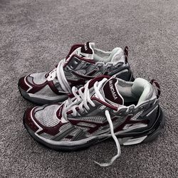 Burgundy Balenciaga Runners
