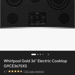 Whirlpool Cooktop 36 Inch