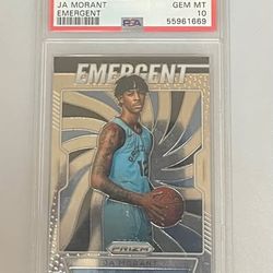 PSA 10 Ja Morant 2019 Panini Prizm Emergent #17 Rookie