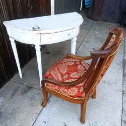 Antique Victorian Chair with Vanity  Table