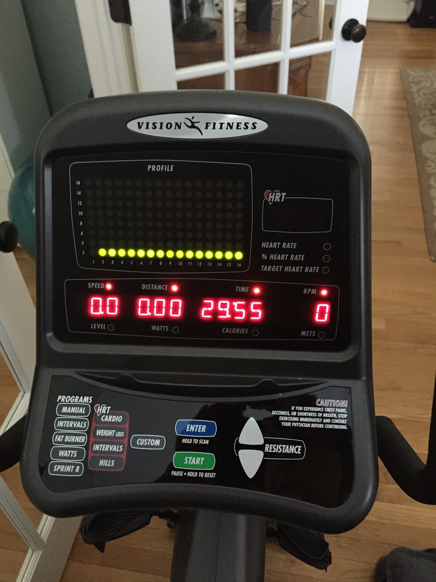 vision fitness hrt r2200 manual