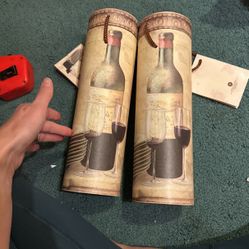 2 Wine Bottle Holders For Gifts