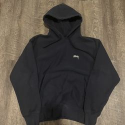 Stussy Navy Hoodie embroidered 