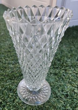 Vintage depression glass vase