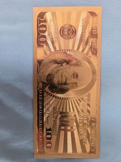 Gold Foil $100 Bill Novelty Banknote