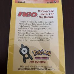 2001 - Entei Halographic - Pokemon card