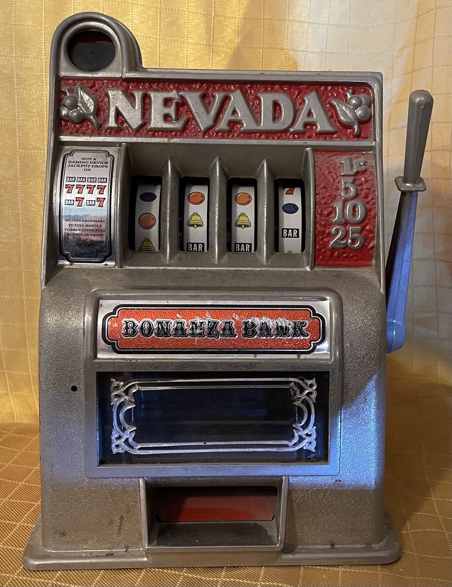 Vintage Antique Las Vegas Nevada Coin Toy Slot Machine - Game Room Display