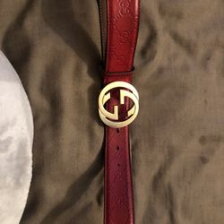 Authentic GUCCI BELT RED