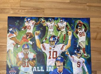 New York Giants All In 10th Anniversary Champions Poster