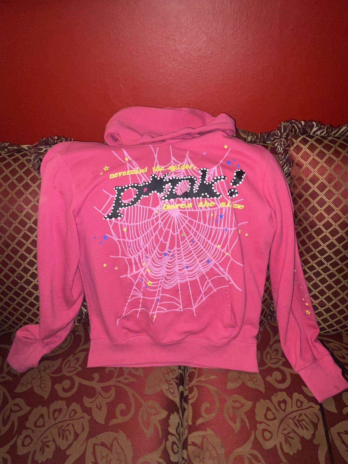 Pink Spider, World, Wide Hoodie Mixed Feelings Don’t Know If It’s Authentic