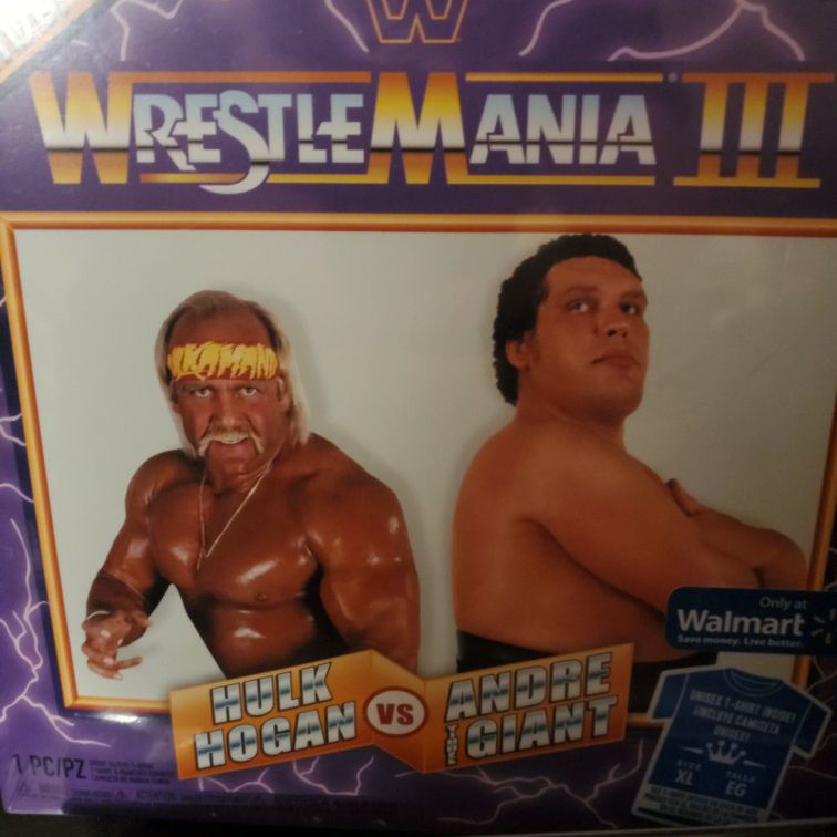 Wrestlemania III Hulk Hogan Vs Andre The Giant T- Shirt /Gift Box