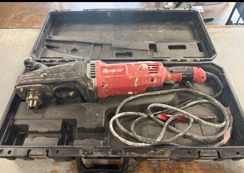 BAUER TOOLS 1695E-B Corded 13 Amp, 1/2 in., 2-Speed Right-Angle Drill