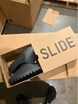 Slate grey Yzy slides