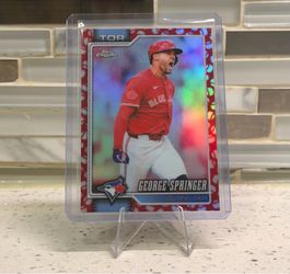 2026 Topps Chrome George Springer Toronto Blue Jays Red Baseball Border 🔥 #253