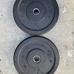 Grey Man Gear Bumper Plates Pair of 45lbs in excellent condition