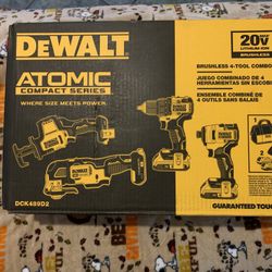 Dewalt Atmoic Drill Combo 4 Pc