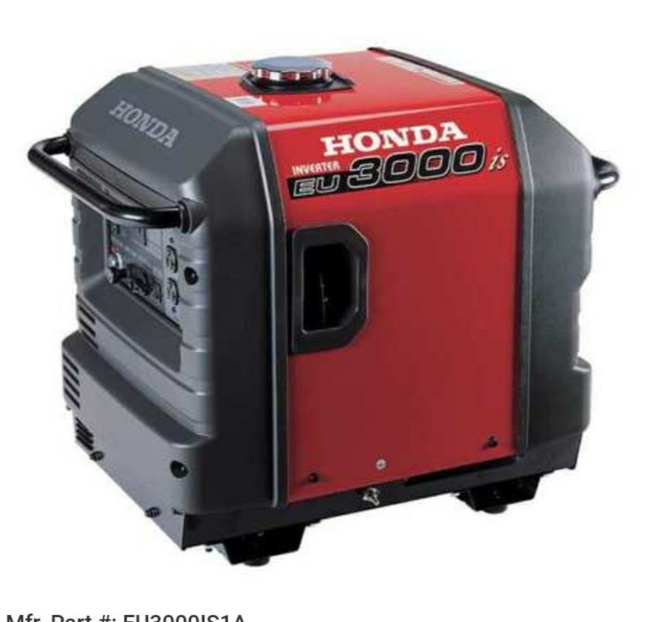 Honda EU3000is 3,000-Watt 120-Volt Super Quiet Light Weight inverter Generator