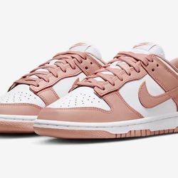 WOMENS NIKE DUNK LOW ROSE WHISPER PINK WHITE DD1503-118 AUTHENTIC SIZE 8