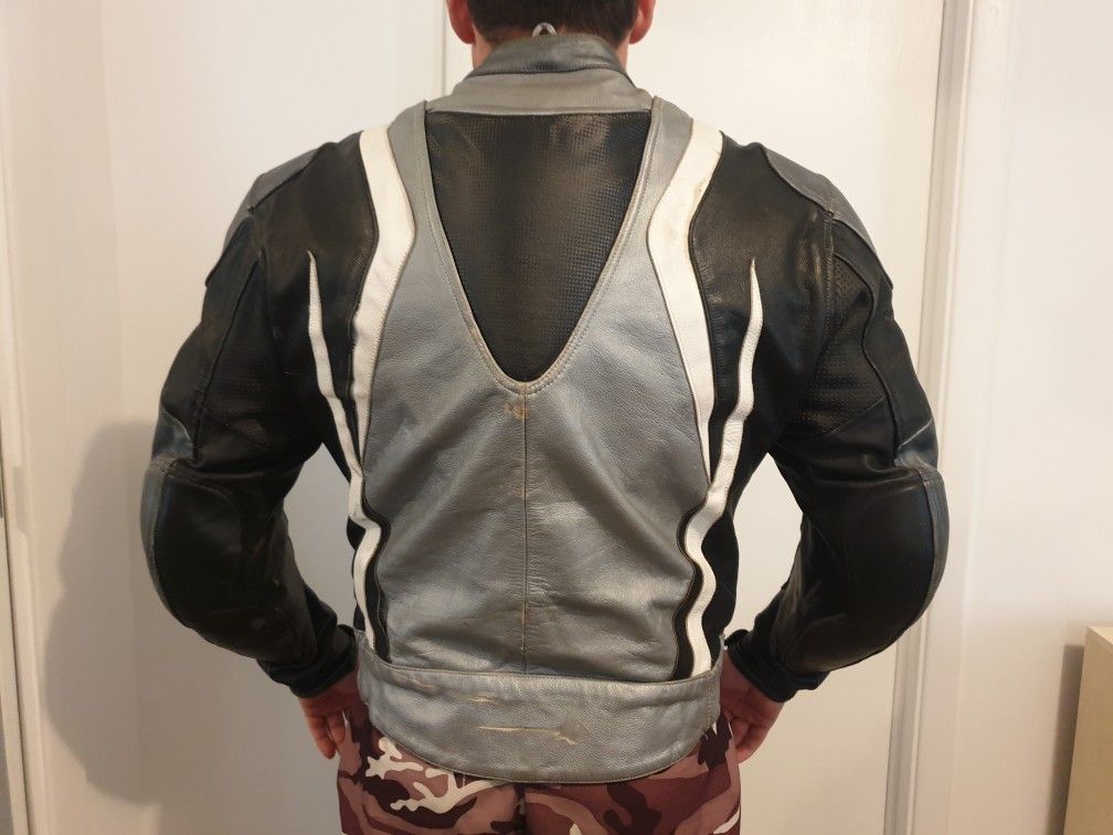 Shock Motorcycle Leather Jacket