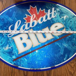 Vintage oval  Labbatt’s blue Mirror. New