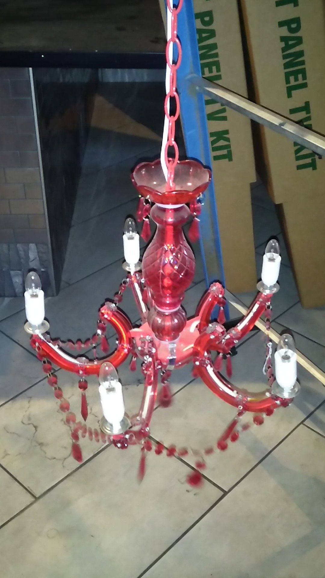 Nice plastic red chandelier