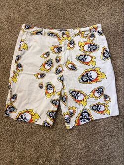 HUF x Marvel Ghost Rider Painter Cut Off Shorts Mens Size 38 (Originally Pants)