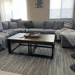 Arhaus Palmer nesting coffee Table