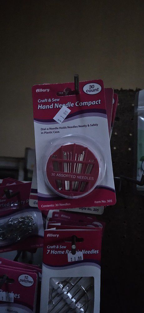 Craft & Sew Hand Needle Compact 30 Count 2 For $1