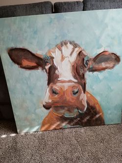 40x40 Cow Canvas