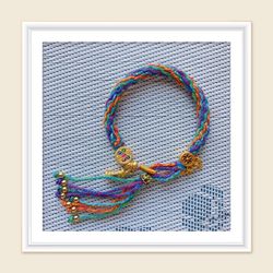 Handmade Tibetan Colorful Reincarnation Braided Knot String Bracelet