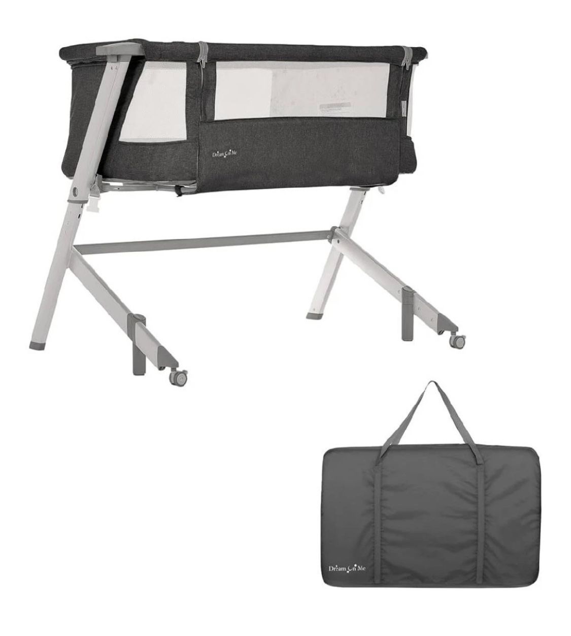 NEW Dream on Me Bassinet and Bedside Sleeper New, Open Box Lightweight, Portable, Five Position Height Adjustable, Easy to Fold and Carry Travel Bassi