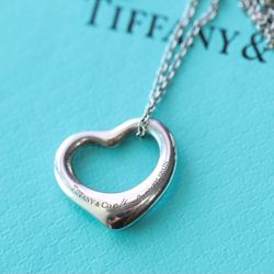 Tiffany & Co. Open Heart Pendant Necklace