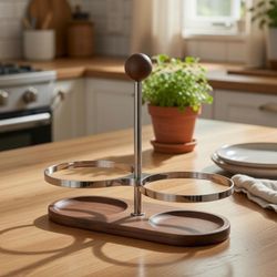 Walnut Wood Bottle Holder