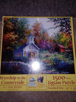 SunsOut Worship in the Countryside 1500 Piece Jigsaw Puzzle by Nicky Boehme
