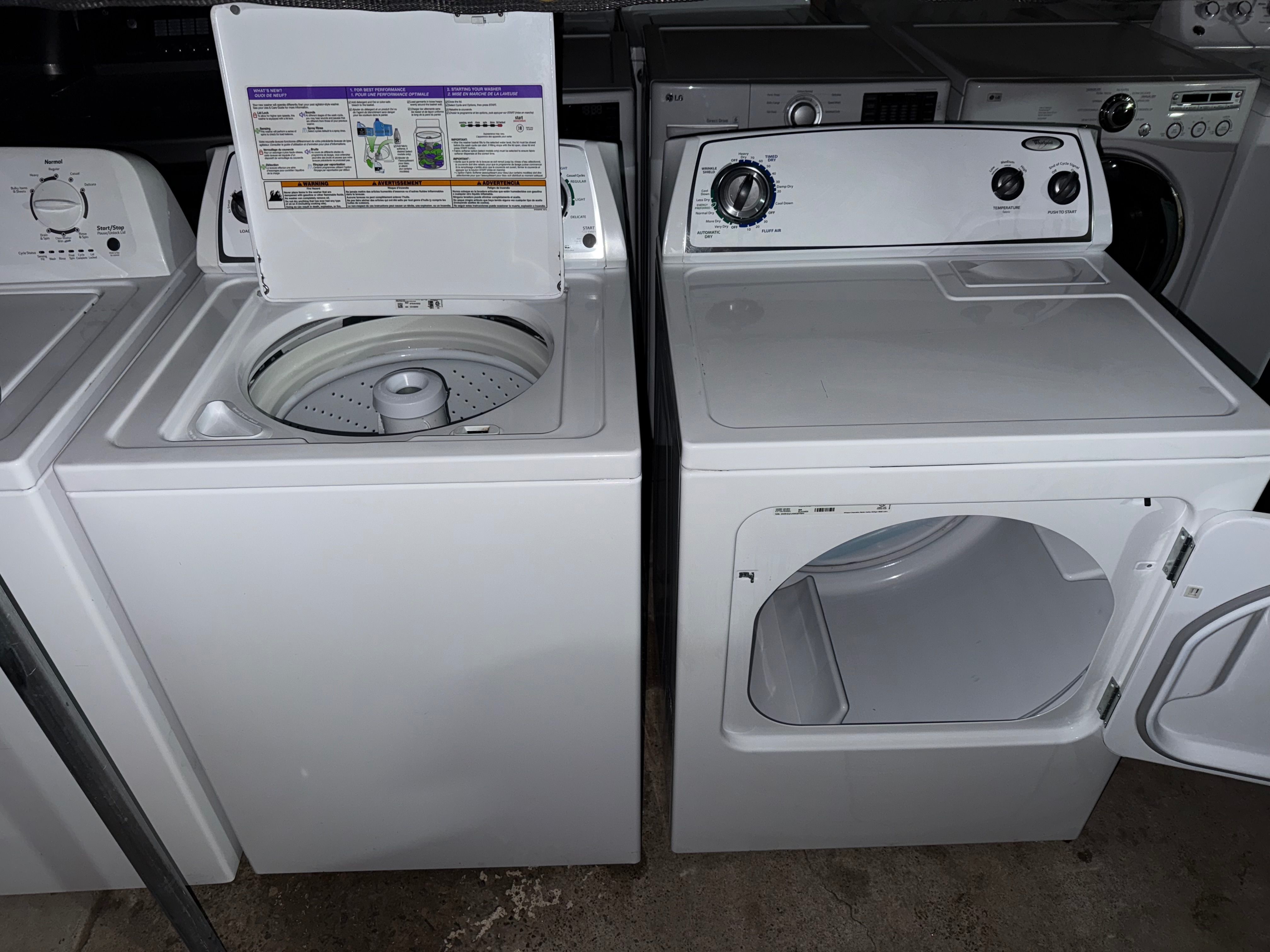 Whirlpool washer and electric dryer 3.5&7.0 with heavy duty agitator