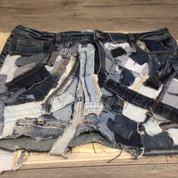 Status apparel DC size 18 patchwork jean skirt