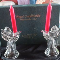 Waterford Crystal Angel Candleholders (2)