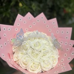 Eternal Foam Rose Bouquet 💐