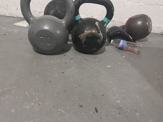 Two 70 Pound Kettle Bells
