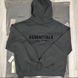 🔥 FEAR OF GOD ESSENTIALS HOODIE – BLACK (NEW) L & XL IN HAND